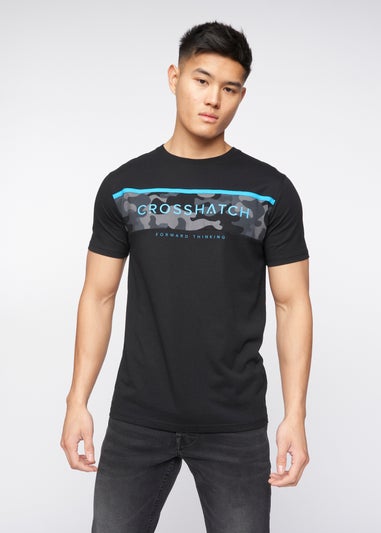 Crosshatch Black  Neoline Camo T-Shirt