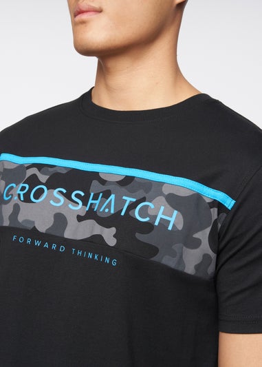 Crosshatch Black  Neoline Camo T-Shirt