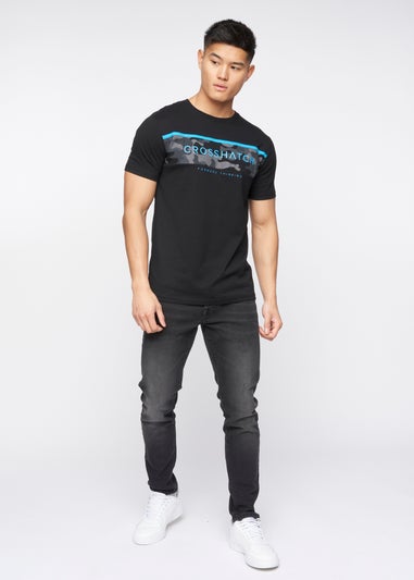 Crosshatch Black  Neoline Camo T-Shirt