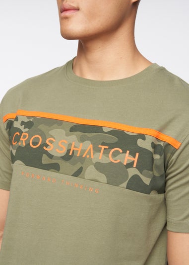 Crosshatch Olive  Neoline Camo T-Shirt