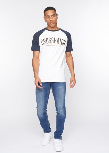 Crosshatch Navy/White   Plotmar T-Shirt