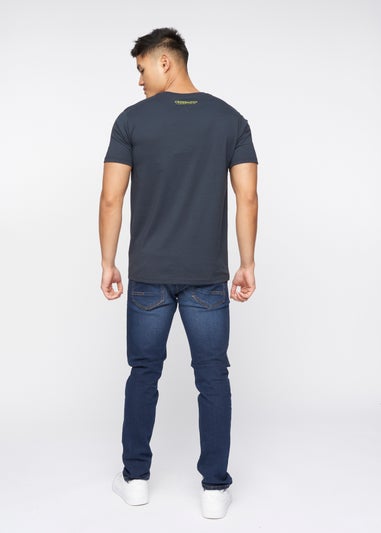 Crosshatch Navy  Neoline Camo T-Shirt