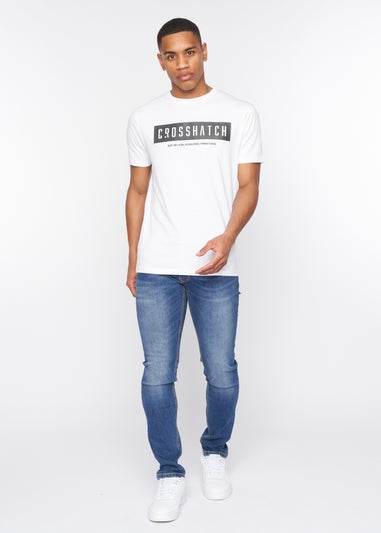 Crosshatch White  Selworthy T-Shirt