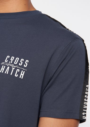 Crosshatch Navy  Tugford T-Shirt