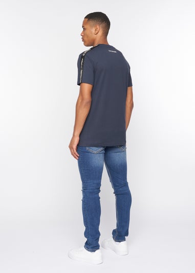 Crosshatch Navy  Tugford T-Shirt