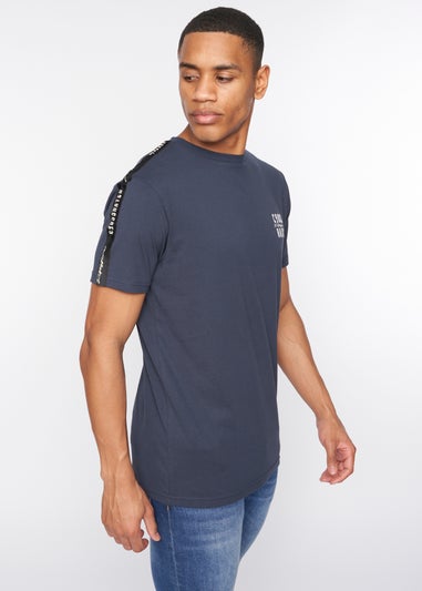 Crosshatch Navy  Tugford T-Shirt