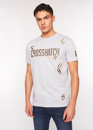 Crosshatch Light Grey Marl Doddington T-Shirt