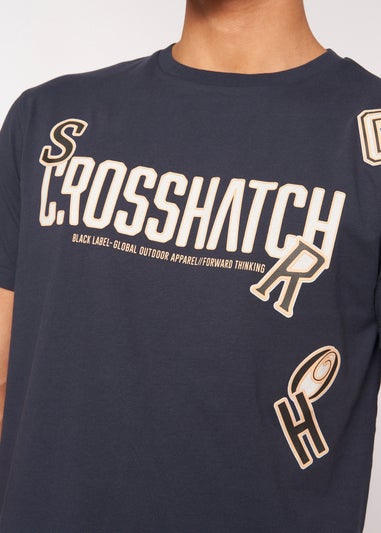 Crosshatch Navy   Doddington T-Shirt