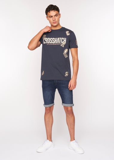 Crosshatch Navy   Doddington T-Shirt