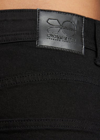 Crosshatch Solid Black Kremtap Cargo Jeans