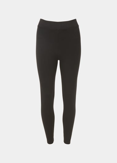 Black Plain Ponte Leggings