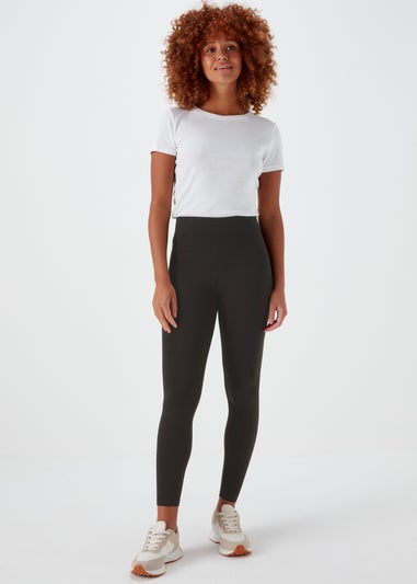 Black Plain Ponte Leggings