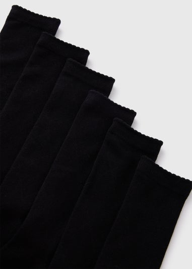 5 Pack Girls Black Knee High Socks (Younger 6-Older 5.5)