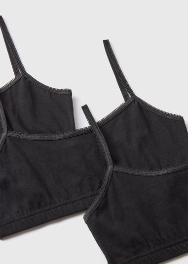 5 Pack Girls Black Crop Tops (Younger 6-Older 12yrs)