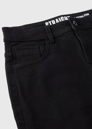 Boys Black Straight Fit Jeans (7-15yrs)