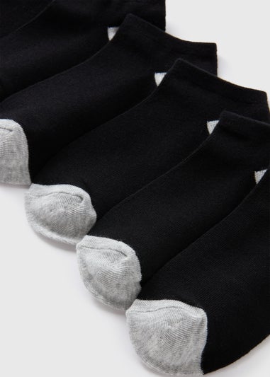 7 Pack Black Trainer Socks (Younger 6-Older 6.5)