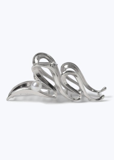 Muse Silver Metal Squiggle Claw Clip