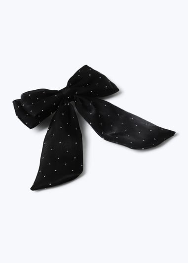 Muse Black Sparkle Bow Clip