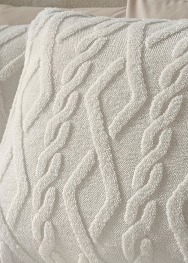 White Cable Knit Duvet Set