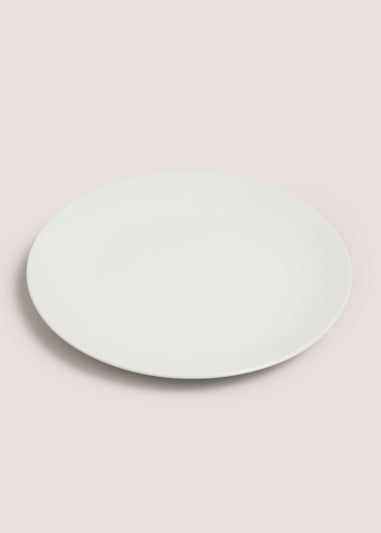 White Coupe Dinner Plate