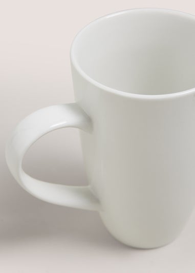 White Coupe Latte Mug