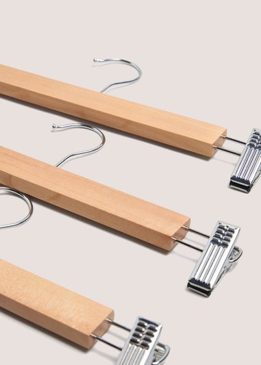 3 Pack Wood Trouser Hangers