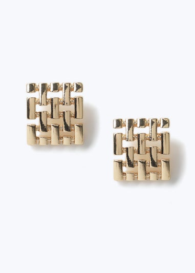 Muse Watchstrap Large Stud Earring Gold