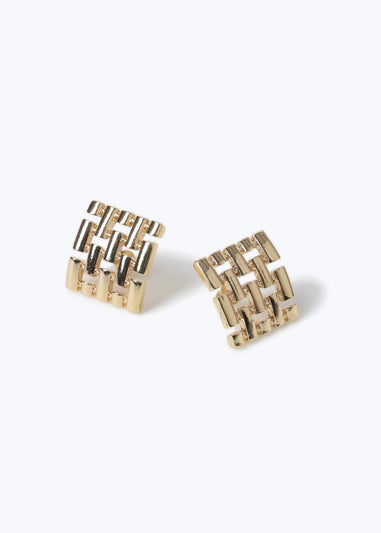 Muse Watchstrap Large Stud Earring Gold