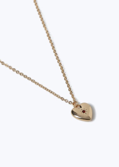 Muse January Birthstone Heart Pendant Necklace