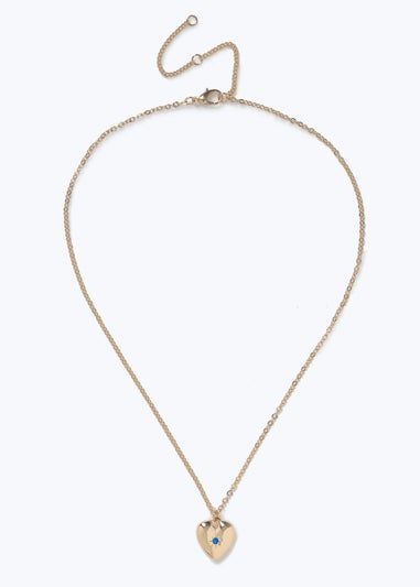 Muse September Birthstone Heart Pendant Necklace