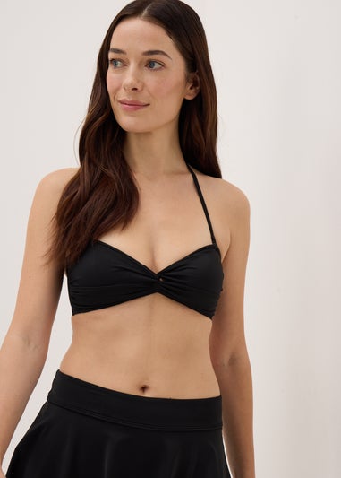 Black Twist Bikini Top