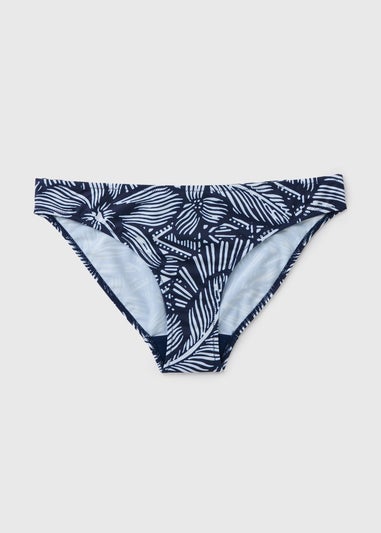 Navy Floral Twist Bikini Bottoms