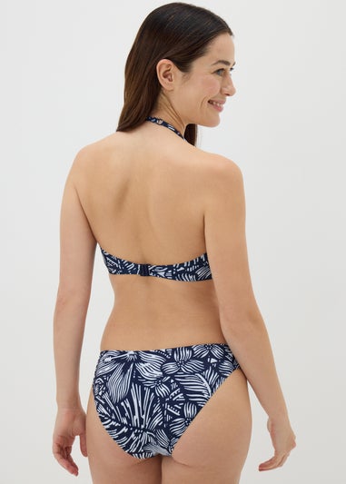 Navy Floral Twist Bikini Bottoms