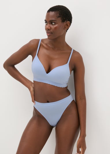 2 Pack Blue Seamless Moulded Bras