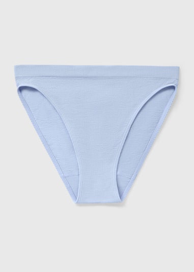 Blue Seamless High Leg Knickers