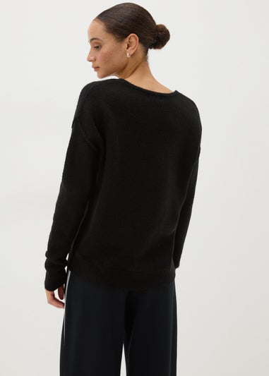 Black V-Neck Jumper