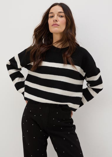 Black Stripe Soft Jumper