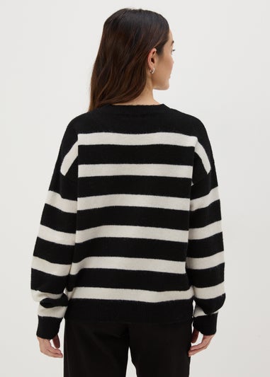 Black Stripe Soft Jumper