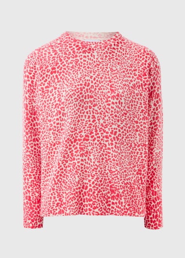 Coral Leopard Print Jumper