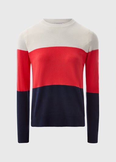 Coral Soft Stripe Jumper