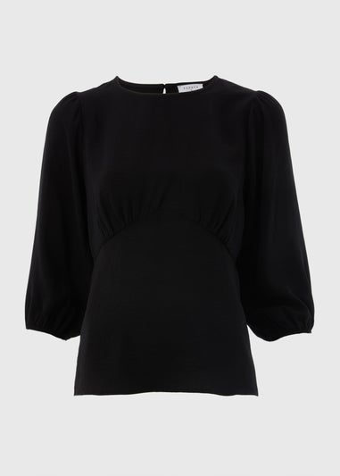 Black Empire Waist Blouse