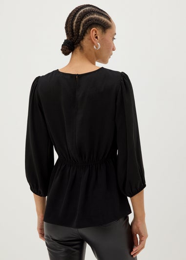 Black Empire Waist Blouse