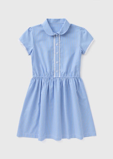 Girls Blue Traditional School Dress (3-13yrs)