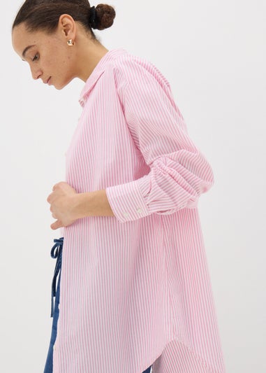 Pink Stripe Cotton Shirt