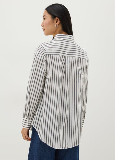 White Bold Stripe Shirt