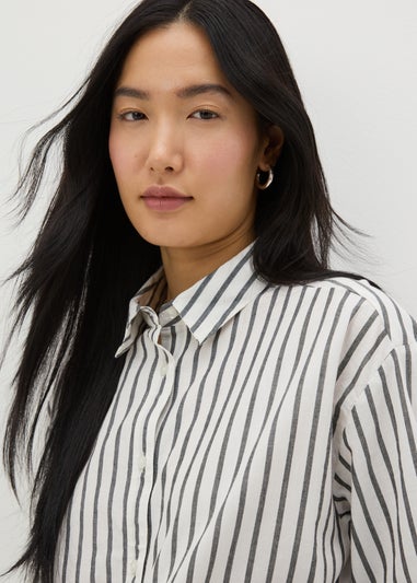 White Bold Stripe Shirt