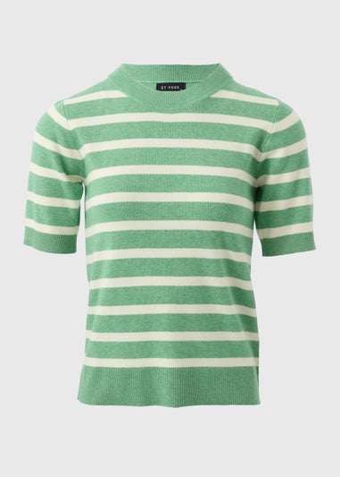 Et Vous Green Stripe Knit Top