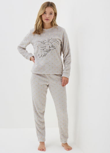 Disney Grey Dumbo Fleece Pyjama Set