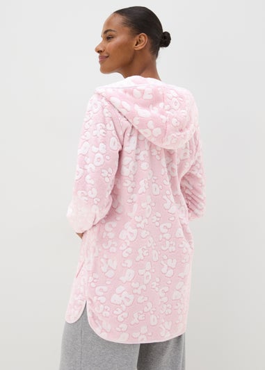 Pink Animal Print Lounge Cardigan