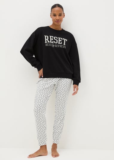 Black Reset Sweatshirt Lounge Set